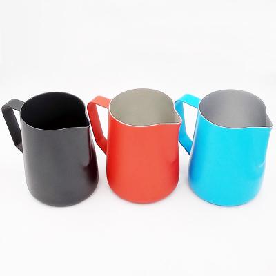 China 3 Colors Viable Custom Mini Stainless Steel Milk Creamer Launcher Frothing Pitcher Cup for sale