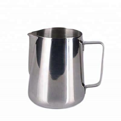 China 350ml Metal Stainless Steel Minimalist Custom Pointed Spout Frothing Pitcher For Capuccilo for sale