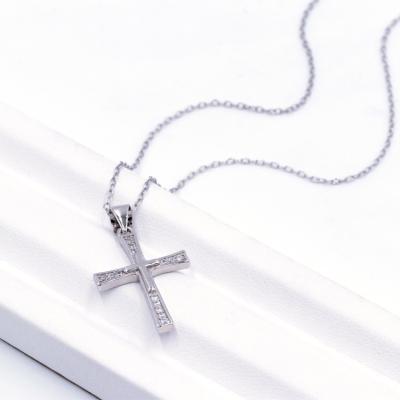 China Redleaf Jewelry CLASSIC Hot Sale 925 Sterling Silver Necklace Cross Pendant Cross Necklace for sale