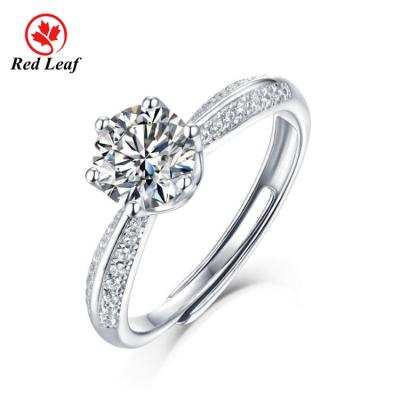 China CLASSIC Silver Redleaf Jewelry 925 Rings Women Jewelry Wholesale Gems Custom Moissanite Ring for sale