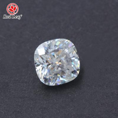 China Synthetic Moissanite Color Fire Redleaf Jewelry Cushion Diamond Stone D VVS Color Play Or Loose Shape for sale