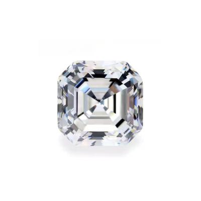 China Fire Redleaf OEM ODM moissanite step stone color play or diamond cut loose gemstone white asscher moissanite for sale