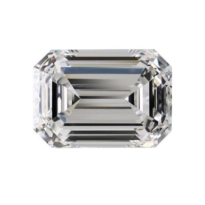 China Custom Color Game or Fire Redleaf Moissanite GRA Certified DEF VVS Emerald Cut Loose Moissanite for sale