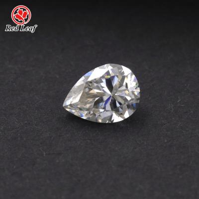 China Redleaf Moissanite Gems Stones D-VVS1 High Reflective Wholesale Loose Cut 6*8 1.25carat GRA Pear Color Moissanite for sale