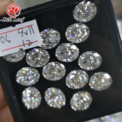 China Fire Redleaf OEM ODM Moissanite Diamond Stone VVS1 Loose Color Play or Gemstone Crushed Ice Oval Moissanite for sale