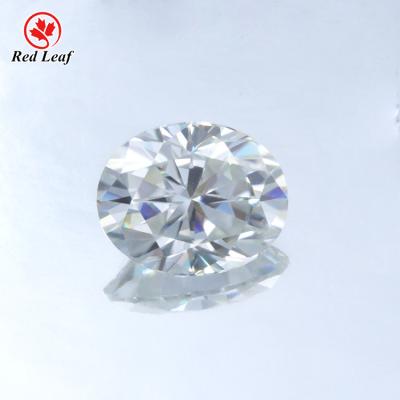 China Fire Redleaf moissanite color play or wholesale GRA certified oval white synthetic loose stone D-VVS1 moissanite for sale