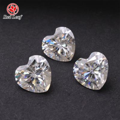 China Wholesale VVS1 D shape color heart fire Redleaf diamond moissanite loose moissanite GRA color set or certificate for sale