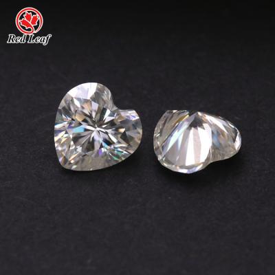 China Fire Redleaf moissanite diamond heart cut VVS1 D 2.5*2.5-4.5*4.5mm GRA certificate color set or moissanite for sale