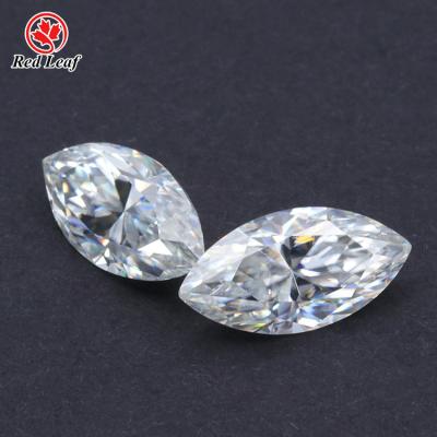 China Redleaf moissanite diamond prices marquis cut 0.05-0.3carat VVS1 high D-color GRA reflective moissanite for sale