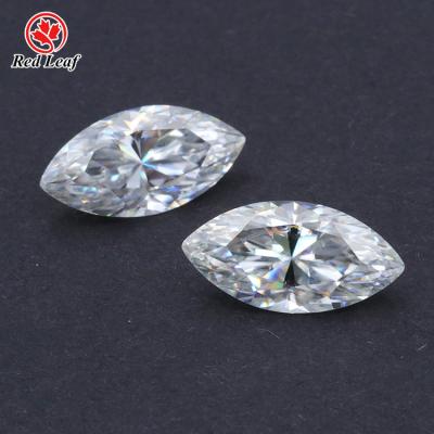 China Redleaf high reflected moissanite diamond marquis shape 0.3-1carat VVS1 D-color moissanite good quality price for sale