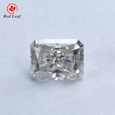 China Fire redleaf moissanite wholesale price GRA cut D-VVS1 diamonds moissanite radiant color play or loose stone for sale