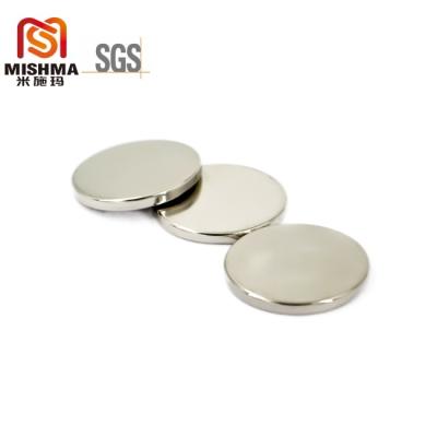 China Super Strong Industrial Magnet Neodymium N52 Round Magnet Nickel-Coating Disc Neodymium Magnet Manufacturer for sale