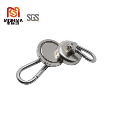 China Industrial Magnet Used For Heavy Duty Neodymium Magnet Carabiner Indoor/Outdoor Hook Carabiner With Snap Swivel Hook for sale