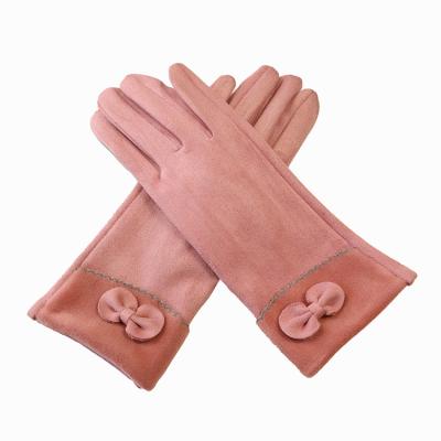 China Guantes y manoplas de mujer con estilo a bajo precio Guante de niña Guantes de invierno de trabajo al aire libre de color rosa en venta