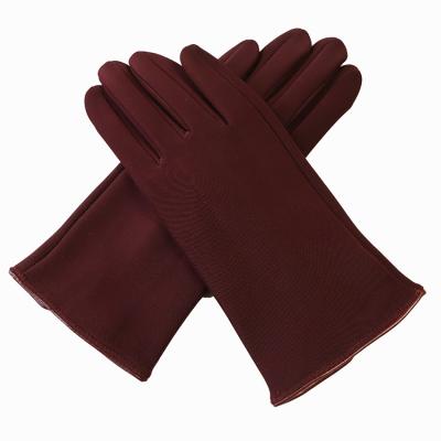 China Poliéster Guantes cálidos de invierno Moda Clásico Rojo Estiramiento en venta