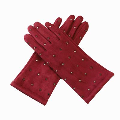 China Guantes cálidos de invierno personalizados de 22 cm x 16 cm rojo hermoso para niña en venta