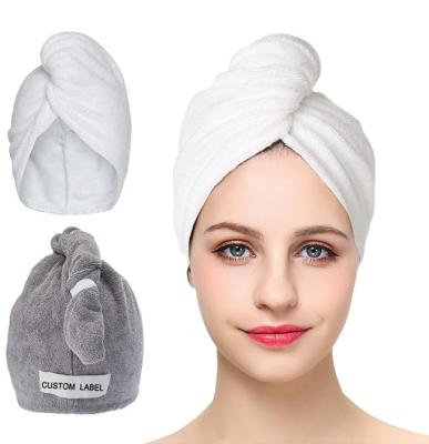 Cina Asciugamano assorbente eccellente del turbante di Microfiber delle donne per capelli lunghi in vendita