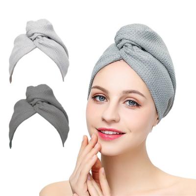 Chine Taille faite sur commande en vrac de serviette de turban de Microfiber de cheveux ultra fins de gaufre d'ananas à vendre