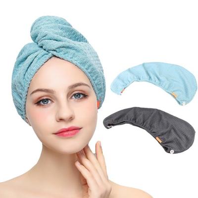 Cina 300gsm asciugamano di secchezza minuto del turbante dei capelli di signora 3 Microfiber per capelli ricci in vendita