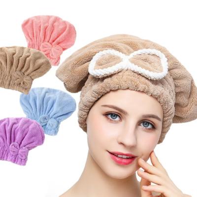 China OEM kleurde de Super Absorberende Hoofdhanddoek van Microfibre van de Haarhanddoek na Douche Te koop