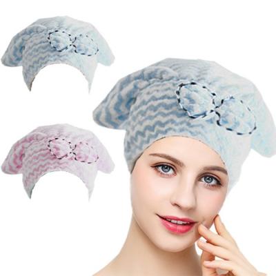 China Wellen-Muster-Torsion Microfiber-Turban-Tuch-Prinzessin Hat 28x34cm zu verkaufen