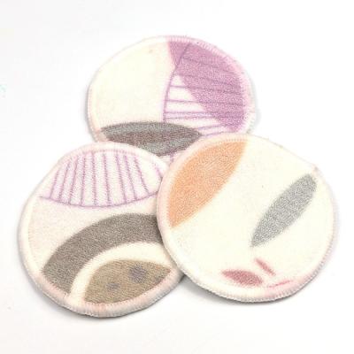 China Charcoal Bamboo Eye Makeup Eraser Towel Remover Pads Reusable Custom Printing for sale