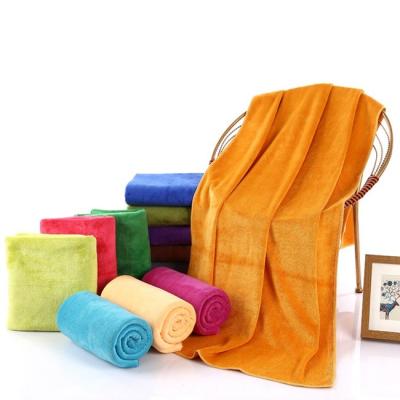 China Luxury Fluffy Microfibre Bath Towel For Sports Orange Blue Black for sale