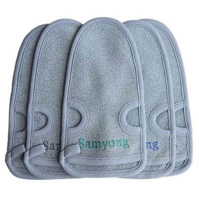 China Gray Moroccan Hammam Exfoliating Scrub Glove Dead Skin Mitt For Bath for sale