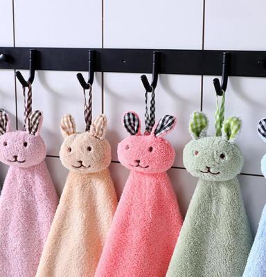 China Toalla del paño de Bunny Hanging Hand Kitchen Wipe del cuadrado ultra suavemente en venta