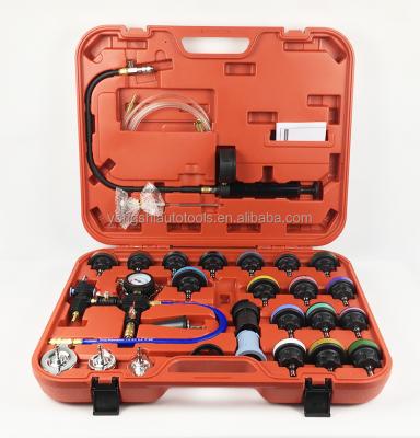 China 28pcs Auto Main Coolant Repair Radiator Pressure Tester With Vacuum Bleed And Recharge Kit for sale