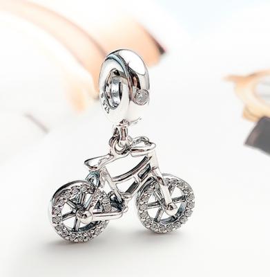 China 2019 New Gorgeous Silver Beads 925 Sterling Silver Bike Pendant for sale