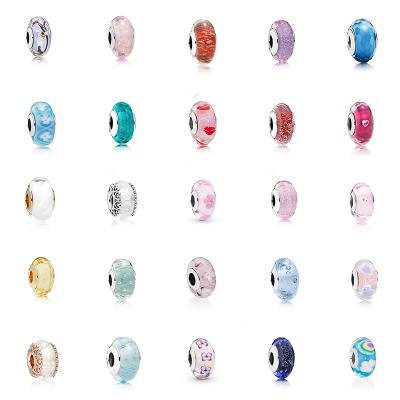 China Wholesale Crystal Factory Jewelry 925 Charms Beads Murano Glass Silver Charm for sale