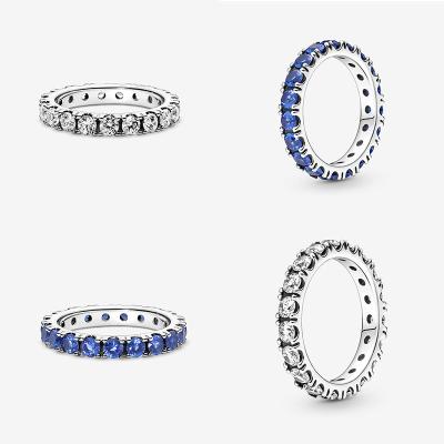 China BOHEMIA S925 Silver Ring Female Ring Sparks In Rows Of Eternal Gemstone Ring for sale