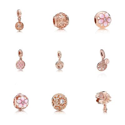 China Fashion Silver Rose Gold Charms Bead Wholesale Handmade Charms Snake Chain Bracelets for sale