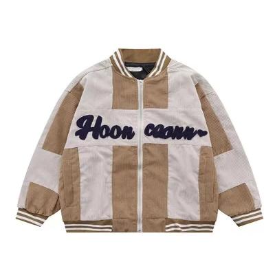 China Patchwork Varsity Corduroy Letterman Jacket S Vintage Casual Baseball Jacket for sale