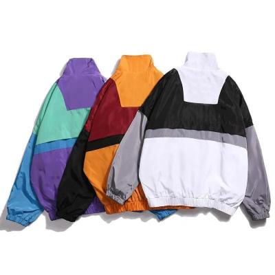 China Latest Design Pullover Windbreaker Jackets Black Color Loose for sale