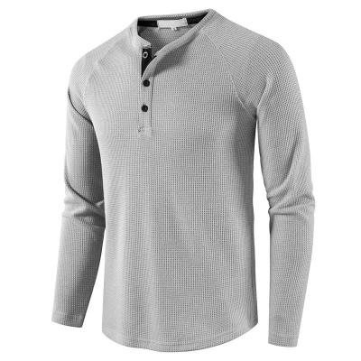 China                  Men′s Underwear Long Sleeve T-Shirt Men′s Bottom Shirt Top Waffle T-Shirt              for sale