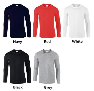 China                  Casual Unisex Black Plain T-Shirt Custom, Wholesale Full Sleeve Shirts for Men, Long Sleeve T-Shirts for Men              for sale