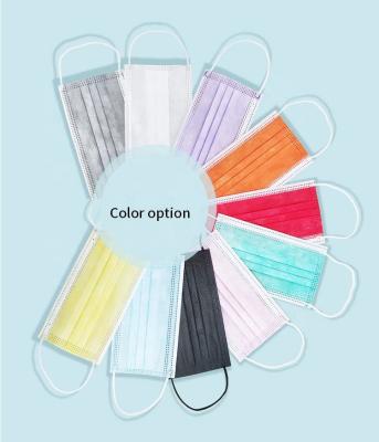 China Antivirus Wholesale Customized Disposable Color Nonwoven Face Masks for sale