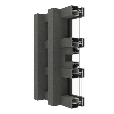 China Stable Building Materials Curtain Wall Tie Frame Aluminum Alloy Aluminum Glass Profile for sale