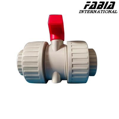 China Manual Double Command High Pressure Ball Valve PVC for sale