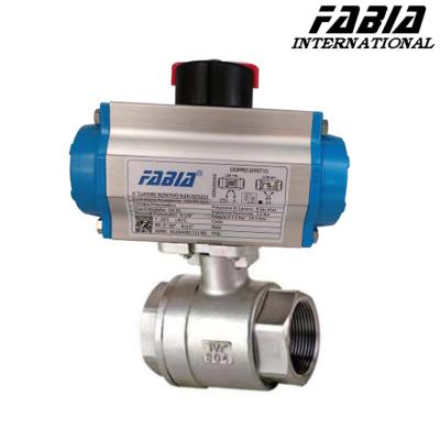 China 1/4 Inch 1 Inch Pneumatic High Pressure Two Piece Ball Valve With Internal Teeth for sale