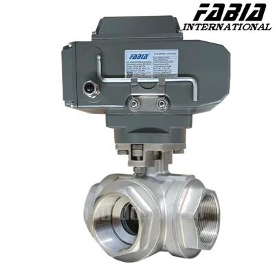 China Electric High Pressure 3 Way Ball Valve for sale