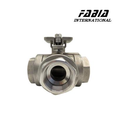 China Three Way Ball Valve With Internal Thread Connection For Quick Installation for sale