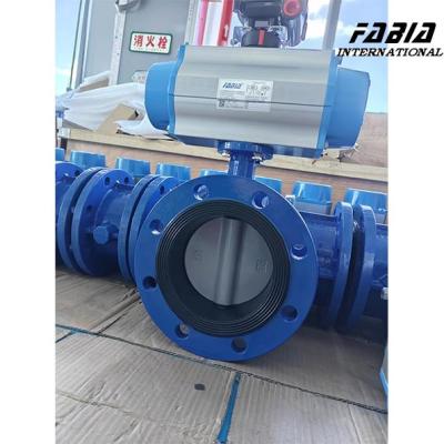 China Pneumatic Carbon Steel Flanged Butterfly Valve Low Maintenance For Pulp And Paper Mills for sale