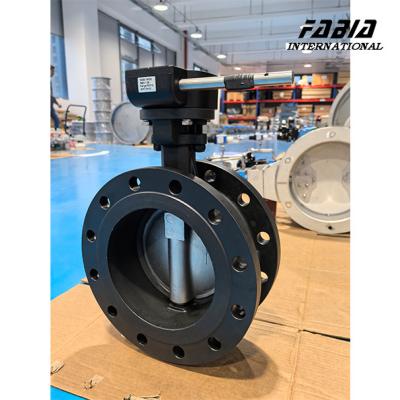 China DN200 Worm Gear Manual Stainless  Steel High Perforamnce Double Eccentric Butterfly Valve Water Valve for sale