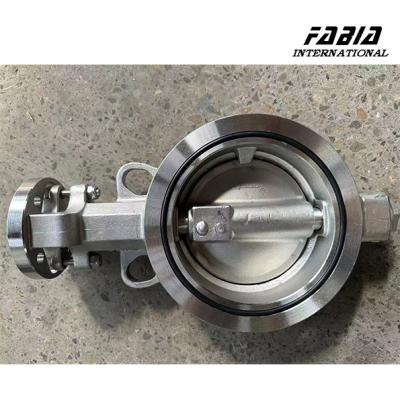 China DN100 Hard Seal Stainless Steel Butterfly Valve Wafer Type  Low leakage and high effecient for sale