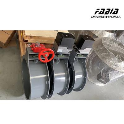 Cina 12 pollici Worm Gear Manuale Valvola farfalla con connessione flange e sigillamento morbido in vendita