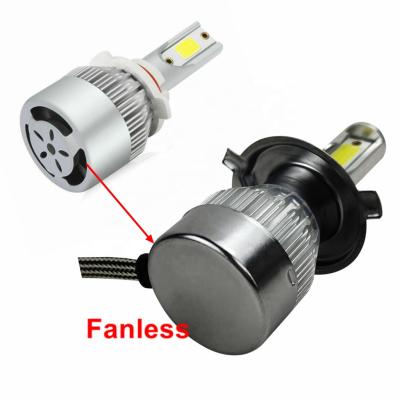 China New Arrival H4 H7 H11 H13 High Low Beam COB 36W 6000k C6 Fanless White Aluminum Led Bulb For Aftermarket Headlamps for sale