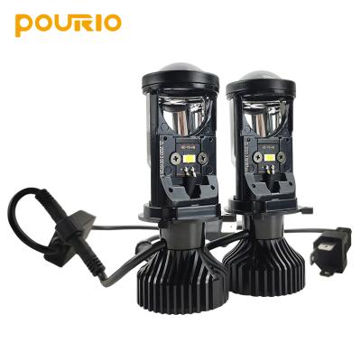 China Pourio Projector Bi Led H4 80W 9000LM Y6 Projector Led Headlight H4 Y6 Car Led Headlamp H4 6000K for sale